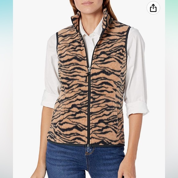 Women’s Animal Print Warm Fleece Polar Winter Vest, cold weather, Sz 3X - Picture 1 of 3